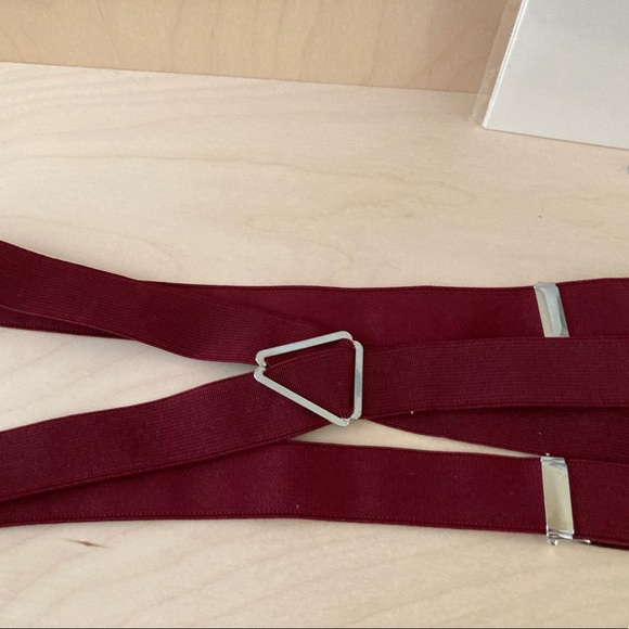 ASOS Burgundy Suspenders - Picture 7 of 9